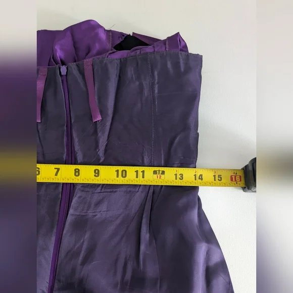 Fashion Finland One Shoulder Purple Long Maxi Dress Sz S Lined Prom Wedding Y2K - Picture 10 of 10